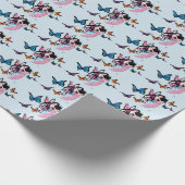 Muziek Note Vlinders Fairy Cadeaupapier (Hoek)
