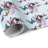 Muziek Note Vlinders Fairy Cadeaupapier (Rol Hoek)