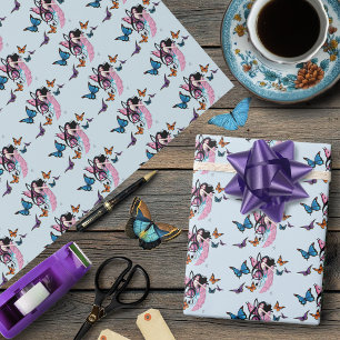 Muziek Note Vlinders Fairy Cadeaupapier