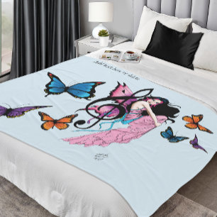 Muziek Note Vlinders Fairy Fleece Deken
