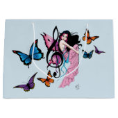 Muziek Note Vlinders Fairy Groot Cadeauzakje (Voorkant)