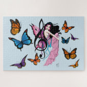 Muziek Note Vlinders Fairy Legpuzzel (Horizontaal)
