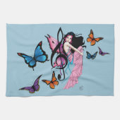 Muziek Note Vlinders Fairy Theedoek (Horizontaal)