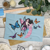 Muziek Note Vlinders Fairy Theedoek