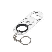 Muziek-noteerde flesopening mini flessenopener (Achterkant Gekanteld)