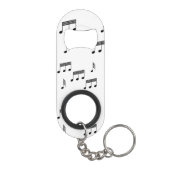 Muziek-noteerde flesopening mini flessenopener (Achterkant)