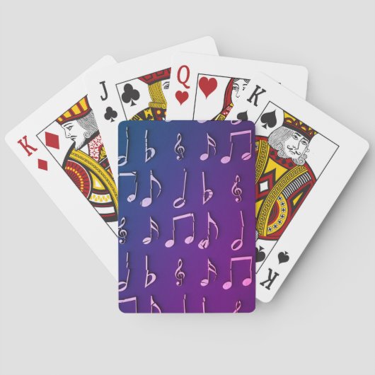 Muziek, noten, dempen pokerkaarten (Achterkant)
