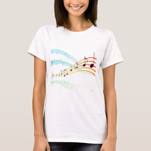 Muziek, noten, sleutel t-shirt (Voorkant)