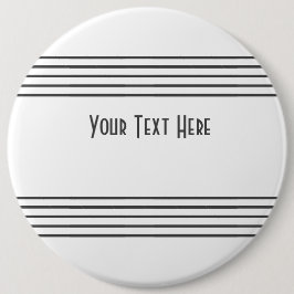 Muziek Notenbalk Muzikaal Personeel Woorden Badge Ronde Button 6,0 Cm