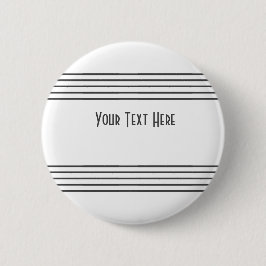 Muziek Notenbalk Muzikaal Personeel Woorden Badge Ronde Button 6,0 Cm
