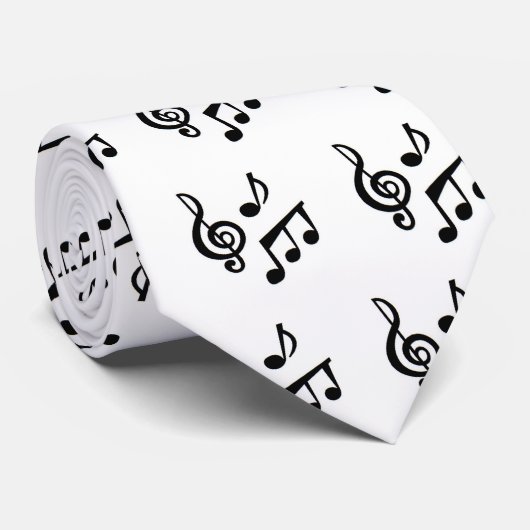 muziek_notes, muziek_notes, muziek_notes, muziek_n stropdas (Opgerold)