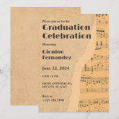  muziek notitie afstuderen kaart (Voorkant / Achterkant)