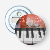 Muziek omhoog zetten button flesopener (Voorkant)