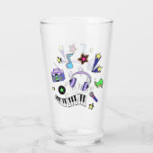 Muziek omhoog zetten glas (Achterkant)