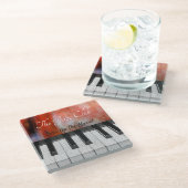 Muziek omhoog zetten glazen onderzetter (Schuin)