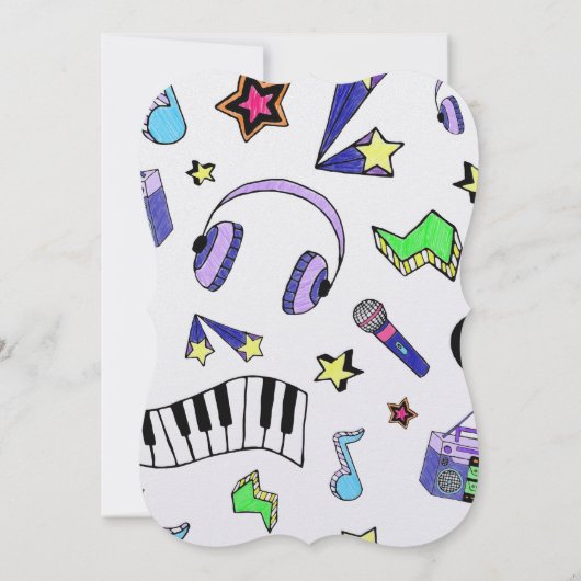 Muziek omhoog zetten kaart (Achterkant)