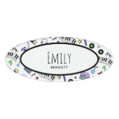 Muziek omhoog zetten naambadge (Voorkant)