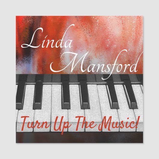 Muziek omhoog zetten naamplaatje (Voorkant)