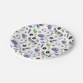 Muziek omhoog zetten papieren bordje (Gekanteld)