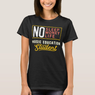 Muziek Onderwijs Major Studen Afstuderen T-shirt