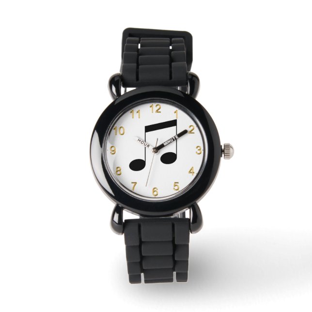 Muziek One Black Beam Note, Horloge (Voorkant)