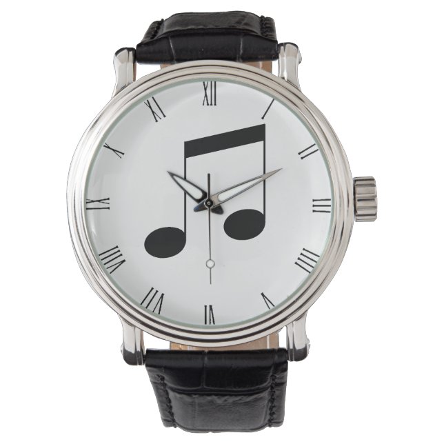 Muziek One Black Beam Note, Horloge (Voorkant)
