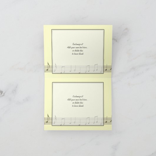 Muziek Ontwerp Groeten Kaart (Binnen)
