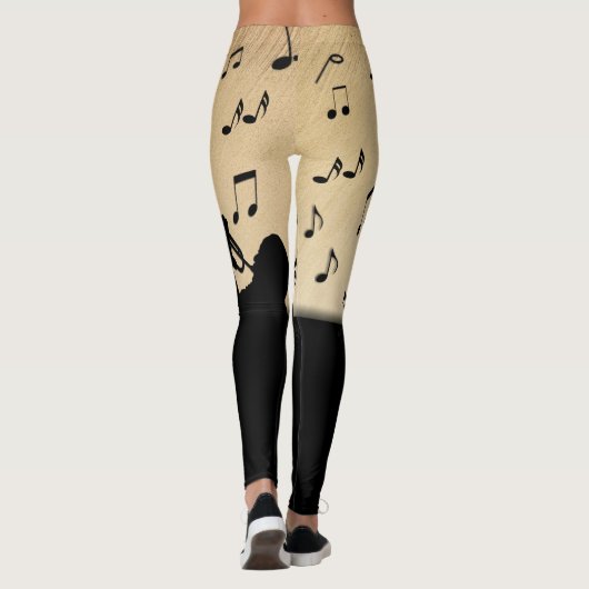 Muziek ontwerp Rustic voor Horn Section Leggings (Achterkant)