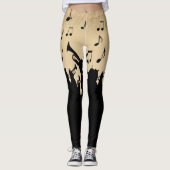 Muziek ontwerp Rustic voor Horn Section Leggings (Voorkant)