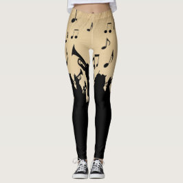 Muziek ontwerp Rustic voor Horn Section Leggings