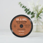 Muziek Onze grootste hits Retro  herfst bruiloft Kaart (Staand voorkant)