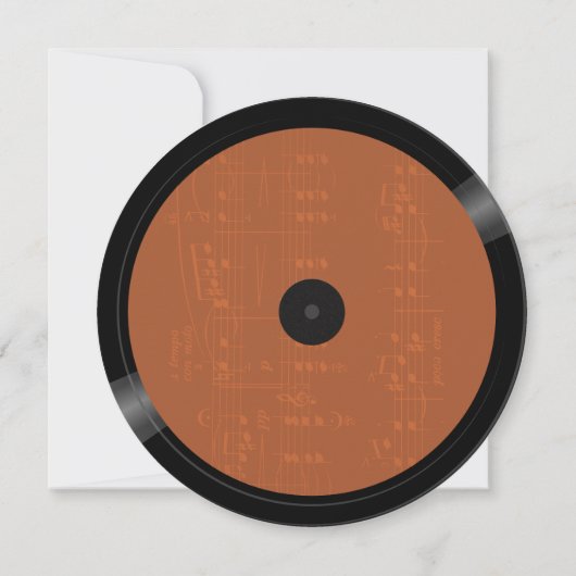 Muziek Onze grootste hits Retro  herfst bruiloft Kaart (Achterkant)