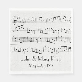 Muziek op blad Jubileum Servet