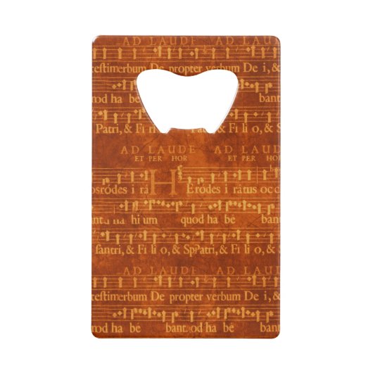  muziek op Brown Creditkaart Flessenopener (Voorkant)