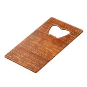  muziek op Brown Creditkaart Flessenopener (Achterkant Gekanteld)