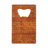  muziek op Brown Creditkaart Flessenopener (Achterkant)