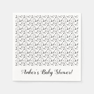 Muziek op maat gemaakte feestservetten servet