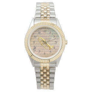 Muziek op pagina's met een Trumpet Horloge