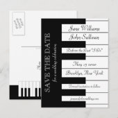 Muziek op piano-toetsenbord met de indruk dat je d aankondigingskaart (Voorkant / Achterkant)