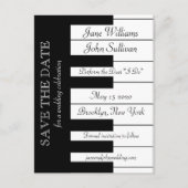 Muziek op piano-toetsenbord met de indruk dat je d aankondigingskaart (Voorkant)