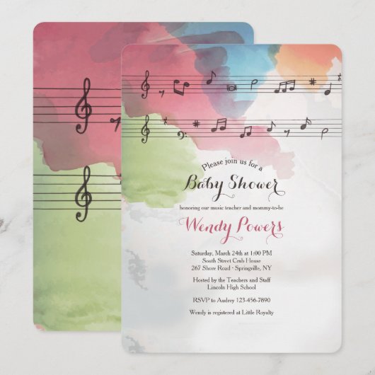 Muziek op uitnodiging van Waterverf (Voorkant / Achterkant)