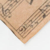 Muziek op vel met een rode cordion fleece deken (Hoek)