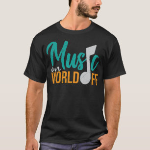 Muziek op World Off-muziek Lover Gift-show springt T-shirt