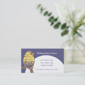 Muziek Opmerking Lessen Vogel Custom Visitekaartje (Staand voorkant)