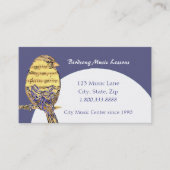 Muziek Opmerking Lessen Vogel Custom Visitekaartje (Voorkant)