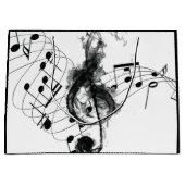 Muziek Opmerking zwart-witte rook Groot Cadeauzakje (Voorkant)
