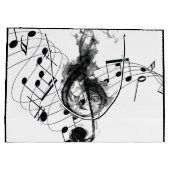 Muziek Opmerking zwart-witte rook Groot Cadeauzakje (Achterkant)