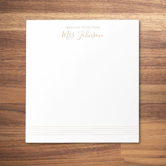 Muziek Opslaan Leraar Notities Elegant Script Notitieblok