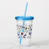 Muziek opvijzelen acryl drinkbeker (Achterkant)