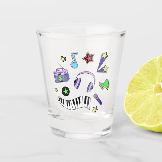 Muziek opvijzelen shot glas (Voorkant)